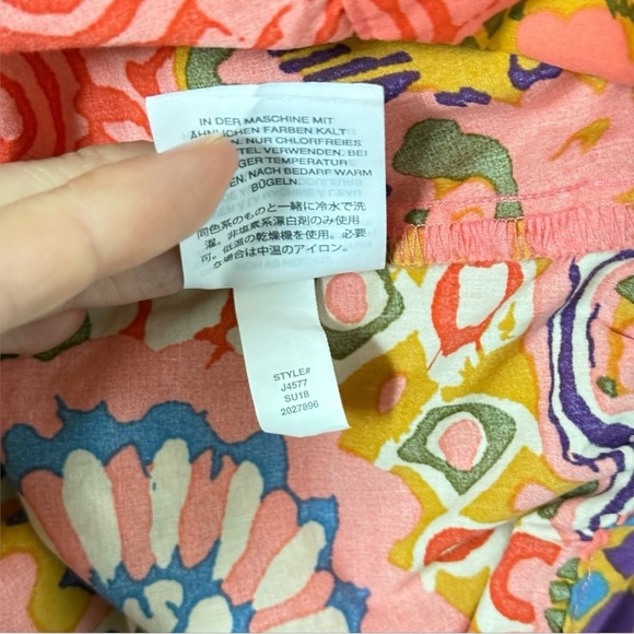 J.Crew Medium Women Wrap Top Vibrant Paisley Multicolor Cropped V-neck Top Skirt - Picture 10 of 11